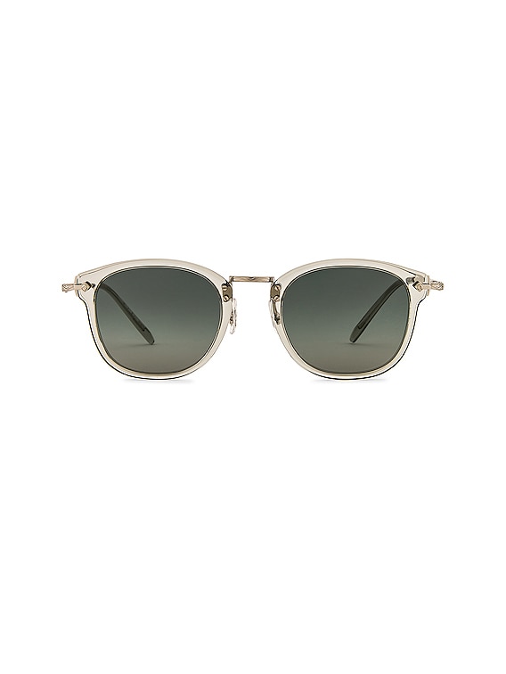 Oliver Peoples OP 506 Sunglasses in Black Diamond & Steel Gradient | FWRD