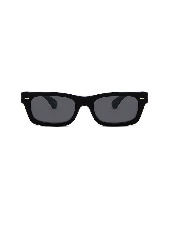 Oliver Peoples Davri Sunglasses in Black & Carbon Grey | FWRD display picture 3