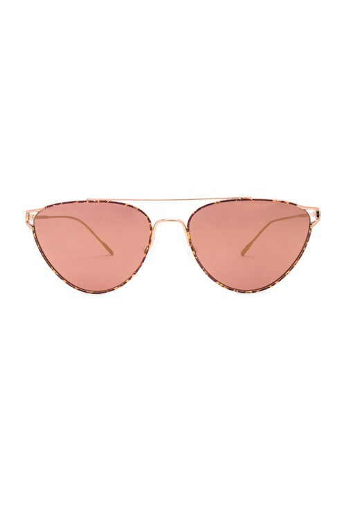 Oliver Peoples Floriana Sunglasses in Rose Gold & Burgundy | FWRD