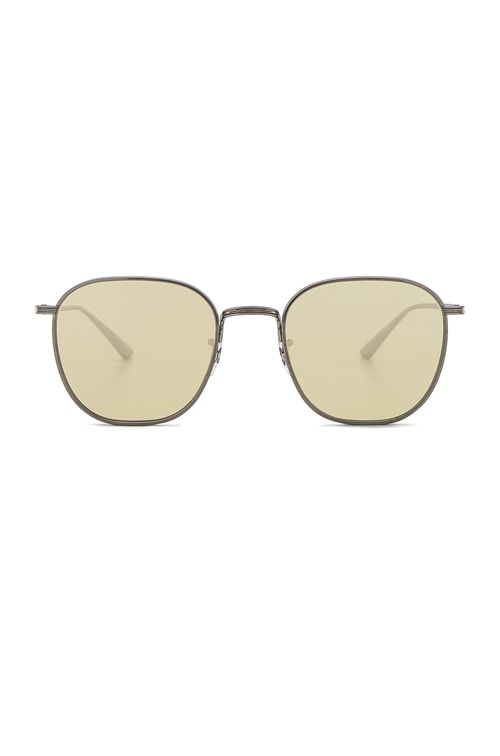 Oliver Peoples x The Row Board Meeting 2 Sunglasses in Brushed Silver &  Yellow | FWRD