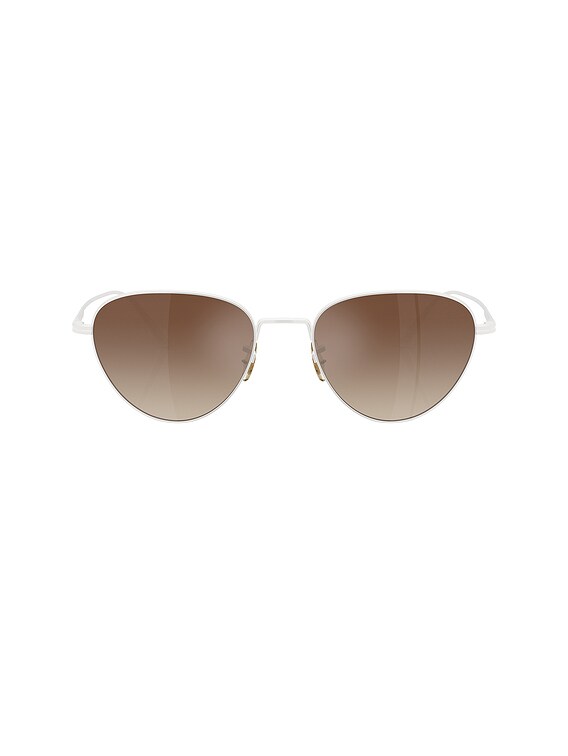 Oliver Peoples X Khaite 1991c Sunglasses in White | FWRD display picture 1