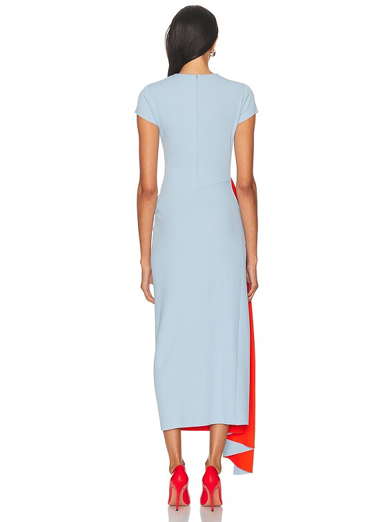 Short Sleeve Draped Dress