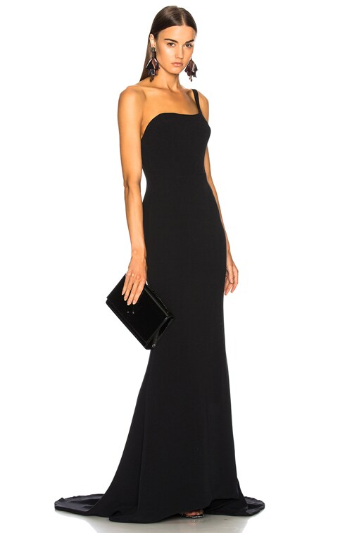 black oscar de la renta gown