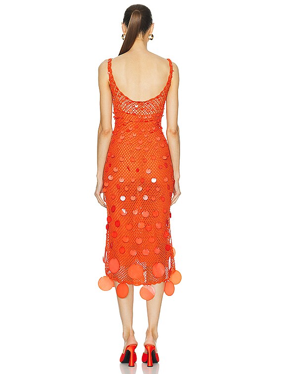 tigerlily crochet dress Oscar de la Renta Sequin Paillete Hand Midi in Tiger Lily Blue Tulle A-line Ruffles newtosaleus adding a touch of Size:BABY-0-3 Months-FAMILY Medycyna regeneracyjna