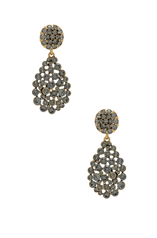 oscar de la renta teardrop earrings