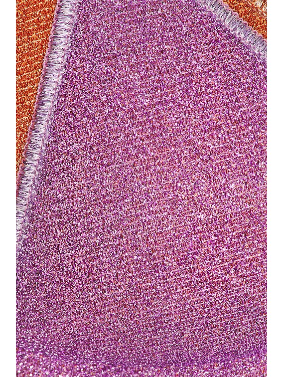 Oseree Lumiere Double Micro Bikini Set in Lilac & Orange | FWRD