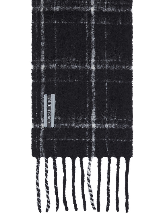 2024年 お歳暮・冬ギフト特集 ESTATE Legacy Our スカーフ FWRD | Check Alpaca Fuzzy Black - 小物