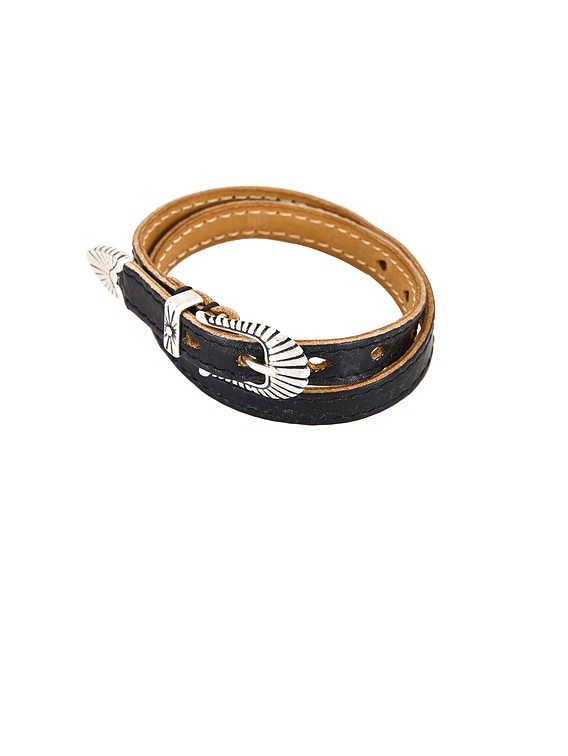 【OUR LEGACY】COWBOY WRAP AROUND 2wayレザーアクセサリー Our Legacy - Cowboy Wrap Around Deep Alloy Leather