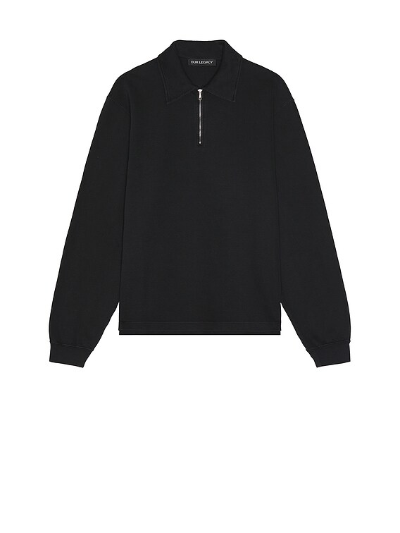 Our Legacy Lad Sweatshirt in Worn Black Athletic Rib | FWRD