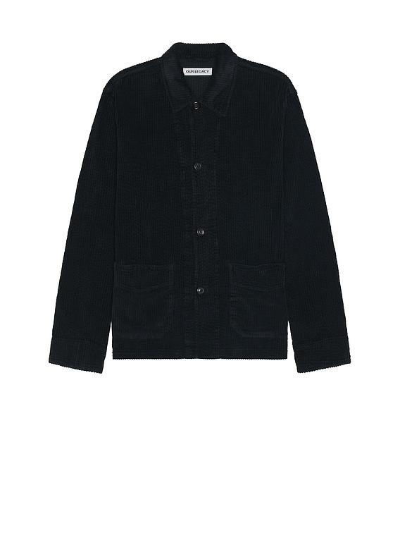 Our Legacy Archive Box Jacket in Worn Black Rustic Cord | FWRD Our Legacy Archive Box Jacket in Worn Black Rustic Cord | FWRD