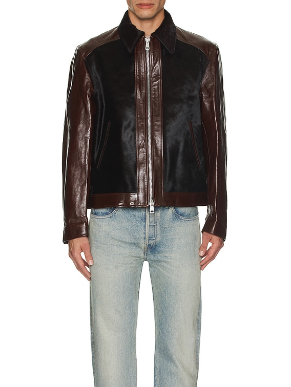 Our Legacy Andalou Jacket in Tuscan Brown Hair On Hide | FWRD