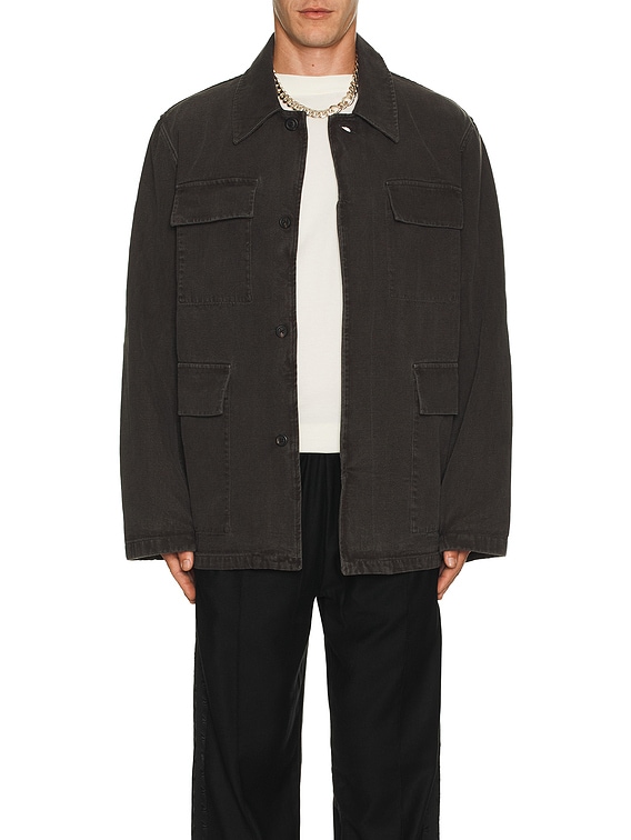 Our Legacy Uniform Jacket in Ash Black Reborn Canvas | FWRD