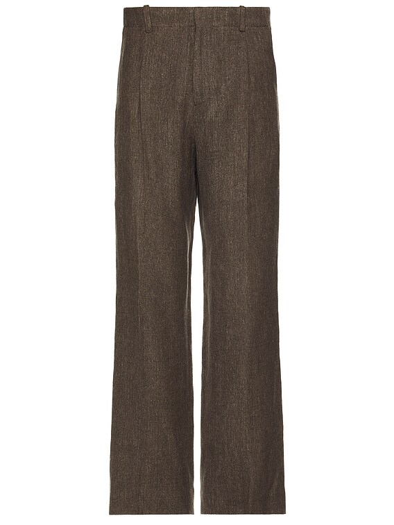 Our Legacy Borrowed Chino Pants in Tobacco Delave Linen | FWRD