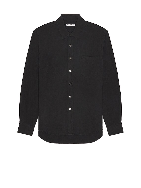 Our Legacy Classic Silk Shirt in Black | FWRD