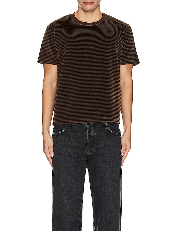 Our Legacy Tシャツ - Scoobie Stripe Velour | FWRD