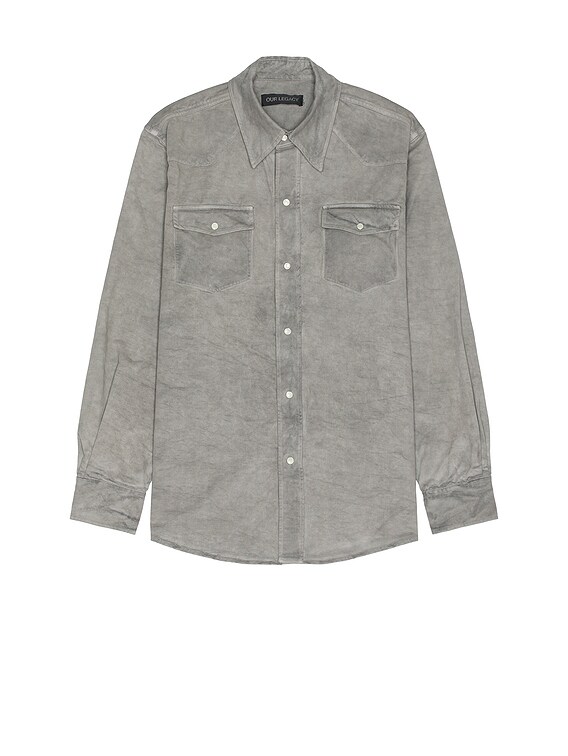Our Legacy Frontier Shirt in Attic Carbon Wash Denim | FWRD