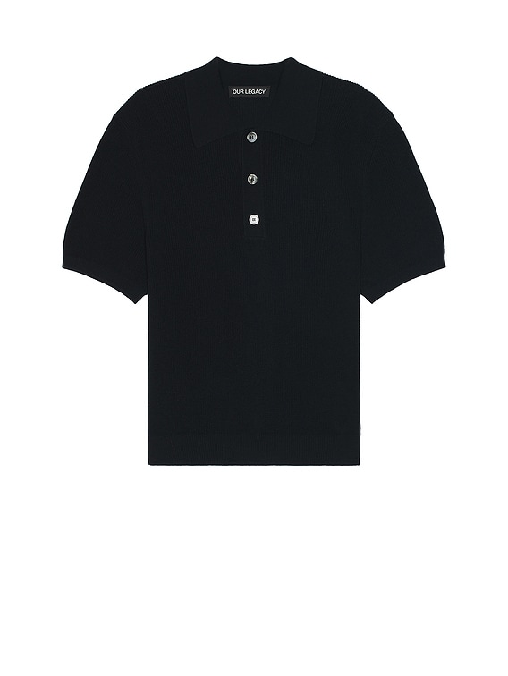 新品未使用　OUR LEGACY TRADITIONAL POLO Our Legacy - Traditional Polo Shadow Black Crispy Cotton