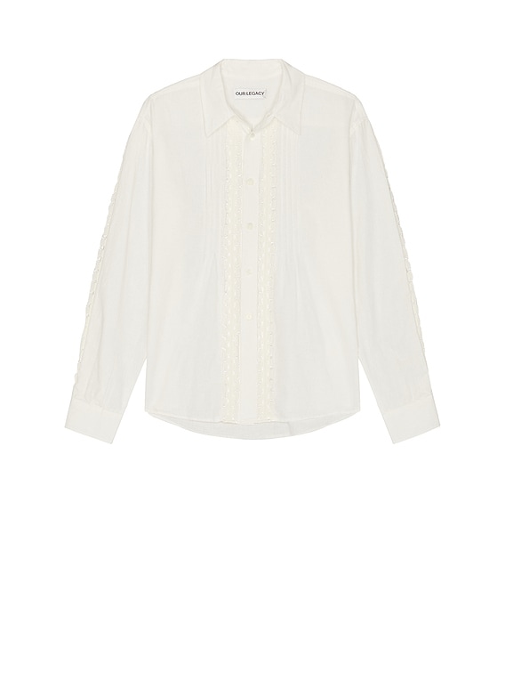 トップス ourlegacy BEYONDSHIRT White KitchenWeave Our Legacy - Beyond BD Shirt White Non-Iron Crisp Cotton