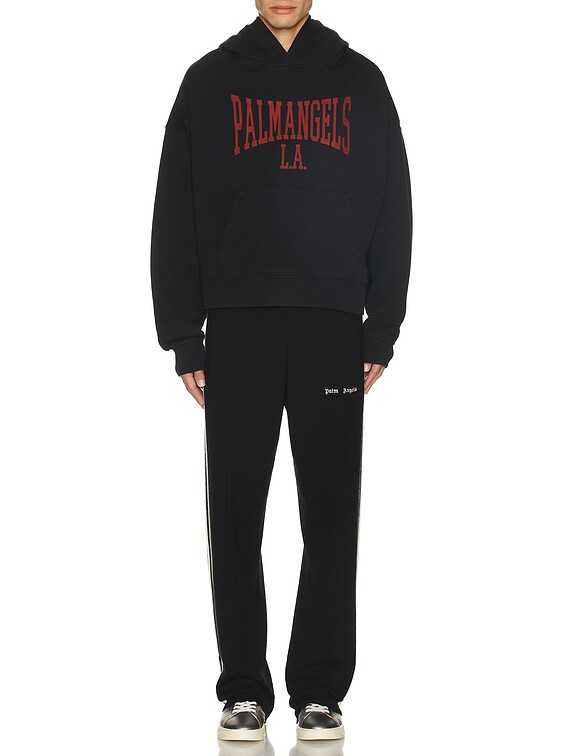 Palm Angels College Hoody in Black & Red | FWRD