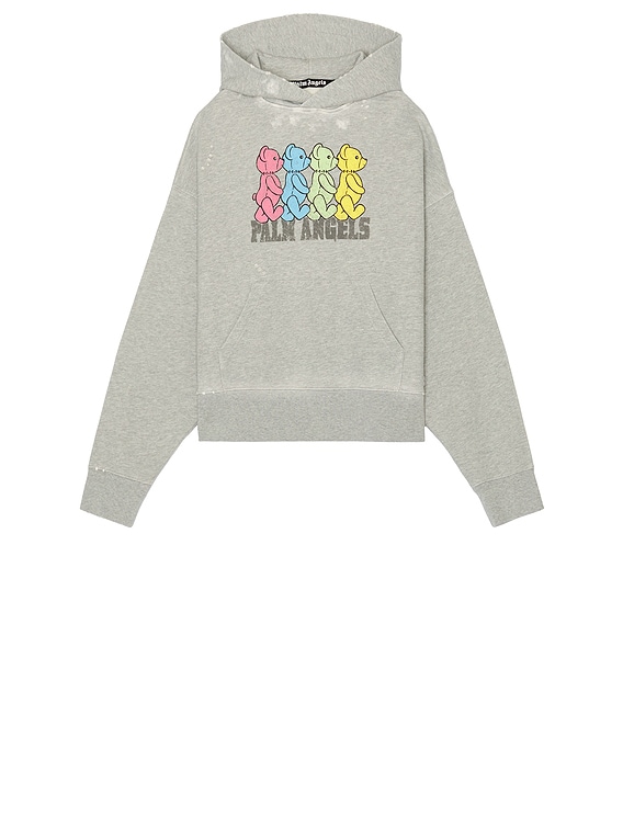 【定番】Palm Angels クロスロード ベアーズ オーバー フーディ Palm Angels 連帽衫於Grey Melange | FWRD