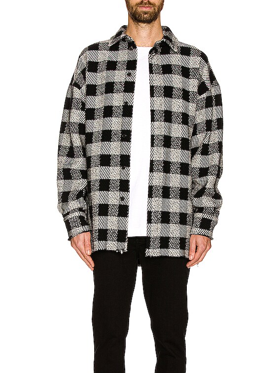 Palm Angels ロゴオーバーシャツ - Off White & Light Grey | FWRD
