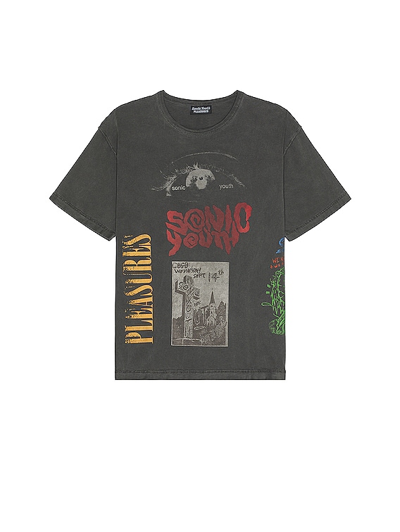 Pleasures X Sonic Youth Test Print T-shirt in Grey | FWRD