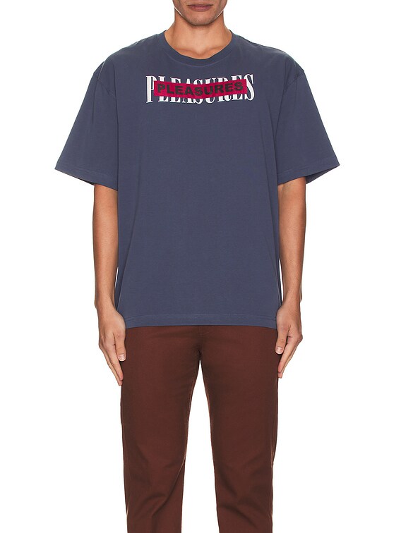 【PLEASURES】プレジャーズ Pleasures Doubles Heavyweight Tee Pleasures Doubles Heavyweight T-Shirt in Slate | FWRD