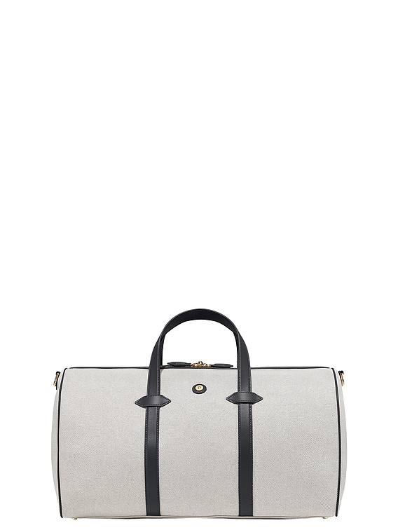 Paravel Main Line Embroidered Duffle Bag in Domino Black | FWRD