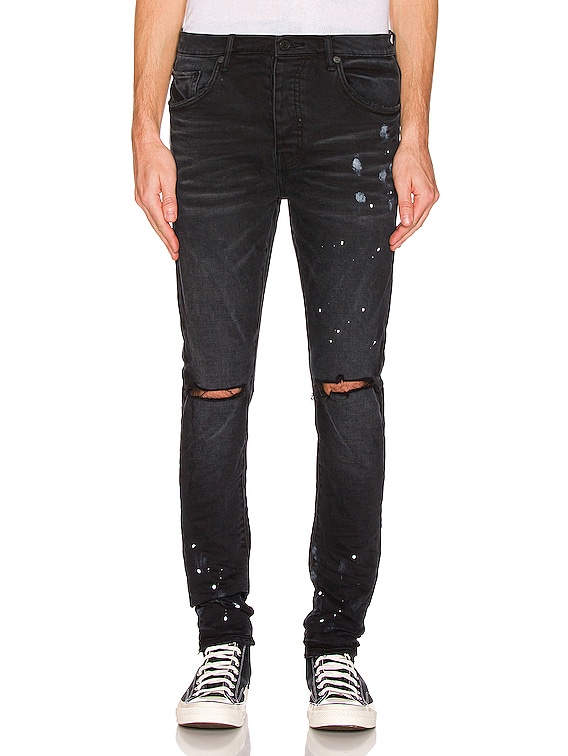 Purple Brand Resin Knee Slit in Black | FWRD Purple Brand Resin Knee Slit in Black | FWRD