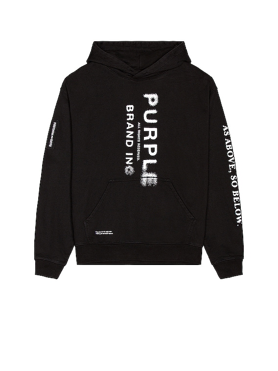 Purple Brand As Above Hoodie in Black Wash | FWRD