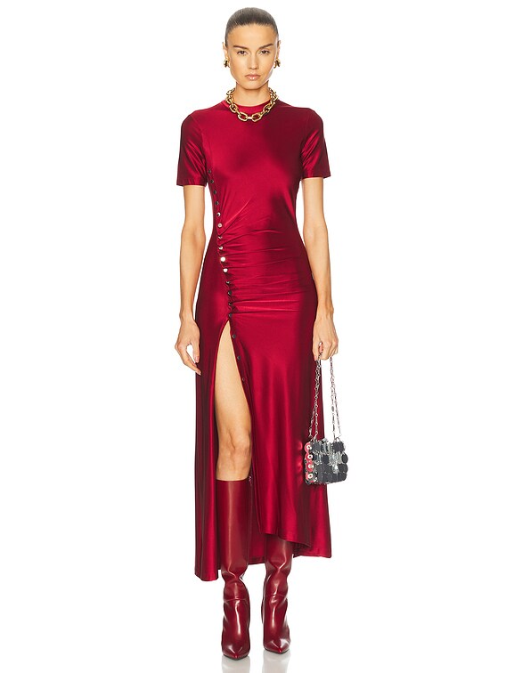 strapless open back dress Off the Shoulder Red Short Dress with Bow – Dreamdressy main image 0