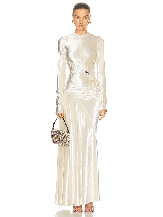 knee length dresses for ladies 1940s Long Sleeve Gown main image 0