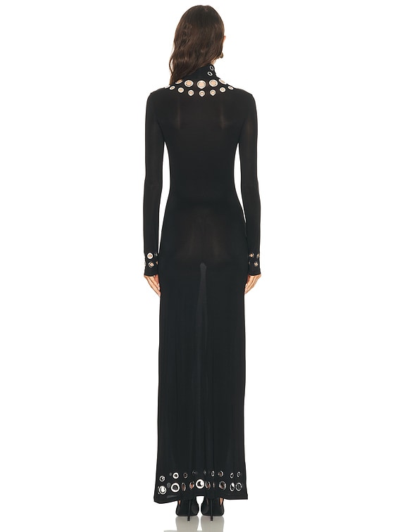 RABANNE Turtleneck Maxi Dress in Black | FWRD