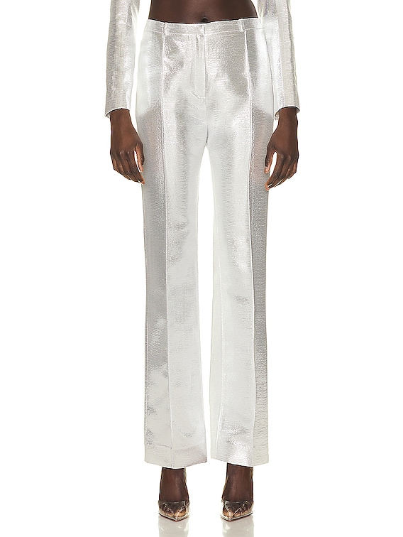 RABANNE Straight Leg Pant in Silver