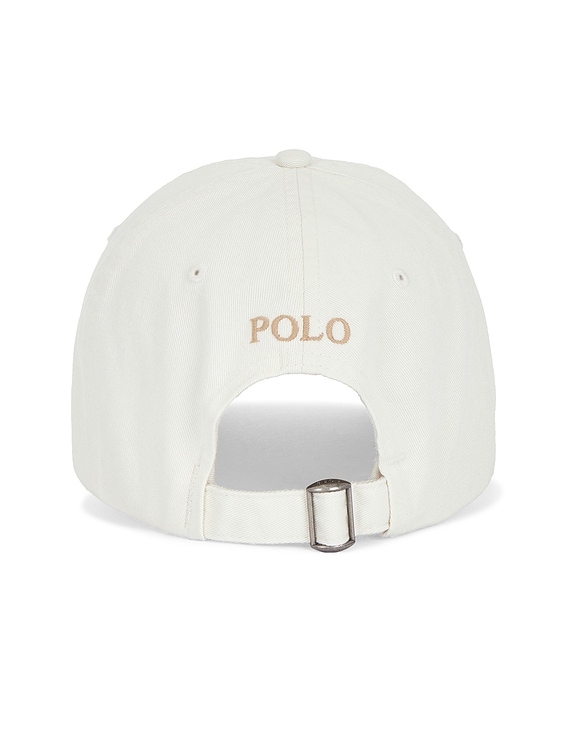 POLO RALPH LAUREN キャップ　ホワイト　59㎝ Polo Ralph Lauren Chino Sport Cap in Parchment Cream | FWRD