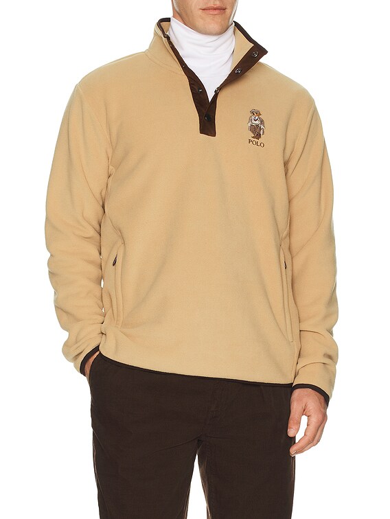 Polo Ralph Lauren Fleece Novelty Heritage Bear Mockneck Sweatshirt