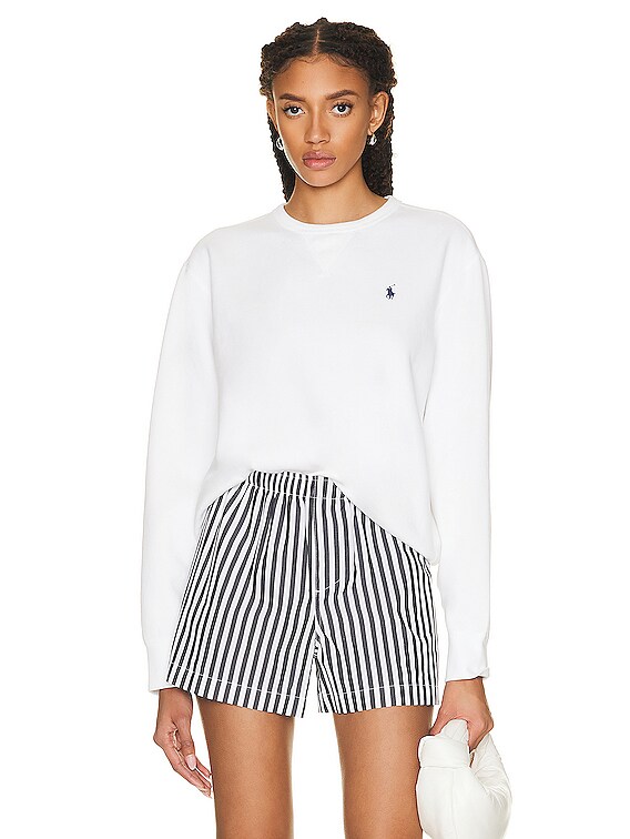 Ralph lauren white crew neck online sweater