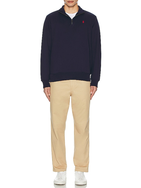 Polo Ralph Lauren Long Sleeve Zip Sweater in Cruise Navy | FWRD Polo Ralph Lauren Long Sleeve Zip Sweater in Cruise Navy | FWRD