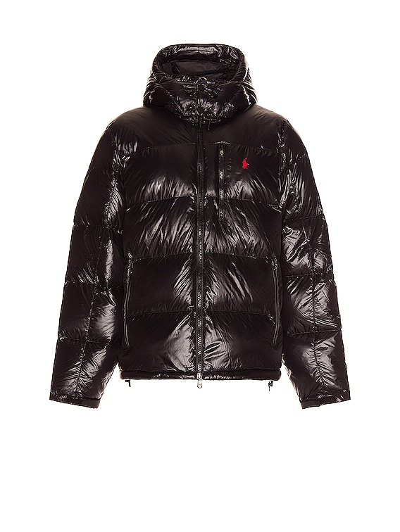 Polo Ralph Lauren Bomber Jacket in Glossy Black | FWRD