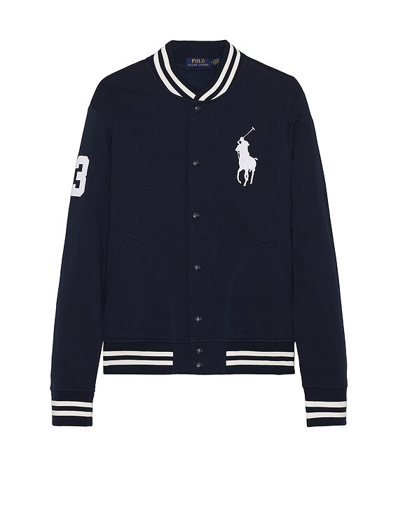 Polo Ralph Lauren Athletic Fleece Big Pony Baseball Jacket in