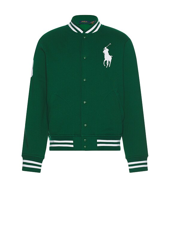 Polo Ralph Lauren Big Pony Baseball Jacket in Tennis Green | FWRD