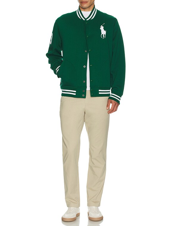 Polo Ralph Lauren Big Pony Baseball Jacket in Tennis Green FWRD