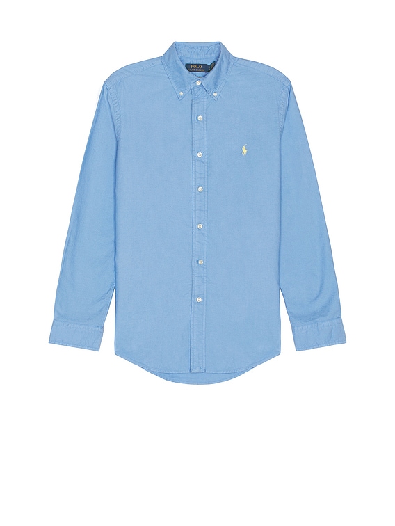 Polo Ralph Lauren Oxford Long Sleeve Shirt in Harbor Island Blue FWRD