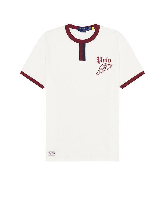 Polo Ralph Lauren Athletic Club Tee in Nevis & Red Carpet | FWRD