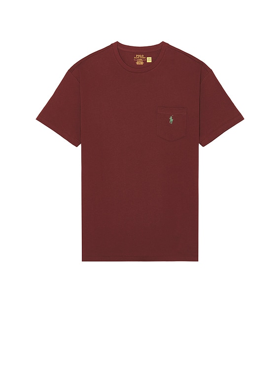 メンズウェア TFW49 25FW NOCOLLAR POLO WINE L Polo Ralph Lauren Short Sleeve Crewneck Pocket T-Shirt in Red Wine