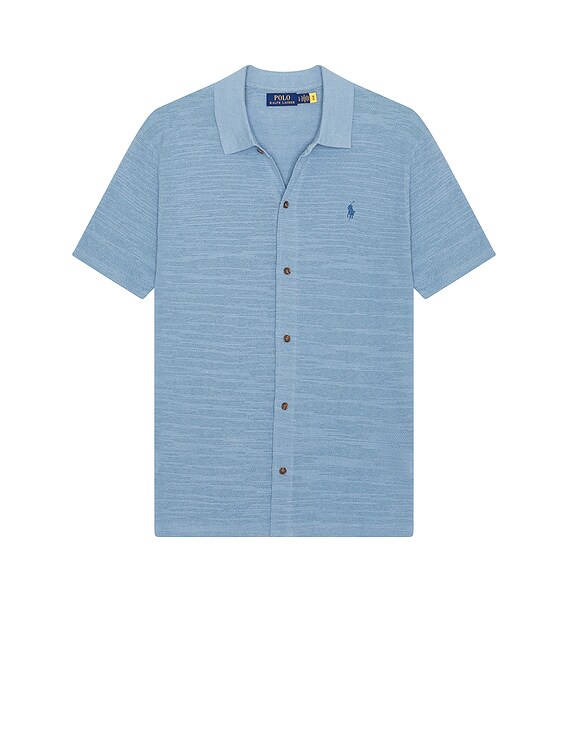 Polo Ralph Lauren Short Sleeve Cotton Blend Sweater Shirt in