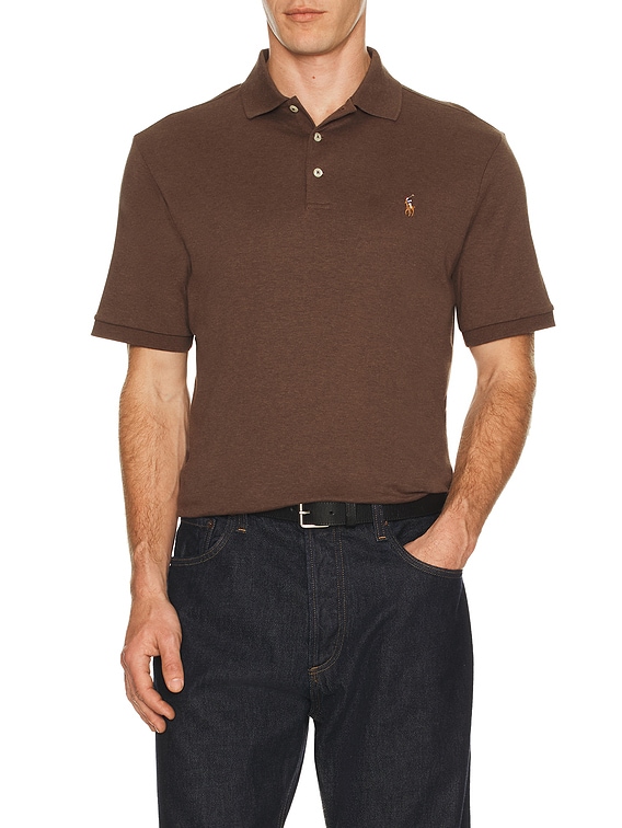 Polo Ralph Lauren Classic Fit Soft Cotton Polo in Nutmeg Brown