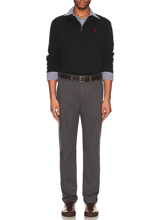 Polo Ralph Lauren Poplin Long Sleeve Shirt in Navy & White