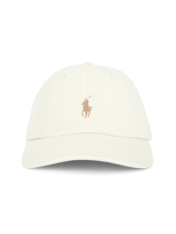 Polo Ralph Lauren キャップ 2点セット　白（新品）、ベージュ Polo Ralph Lauren Polo Ralph Baseball Hat in Parchment Cream | FWRD