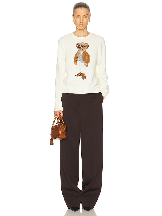 Polo Ralph Lauren Bear Sweater in Parchment Cream | FWRD